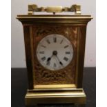 A French 19th century quarter striking and repeating carriage clock,