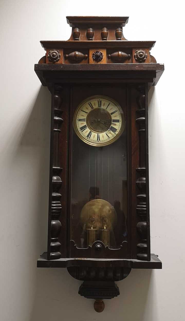 A Vienna style wall clock,