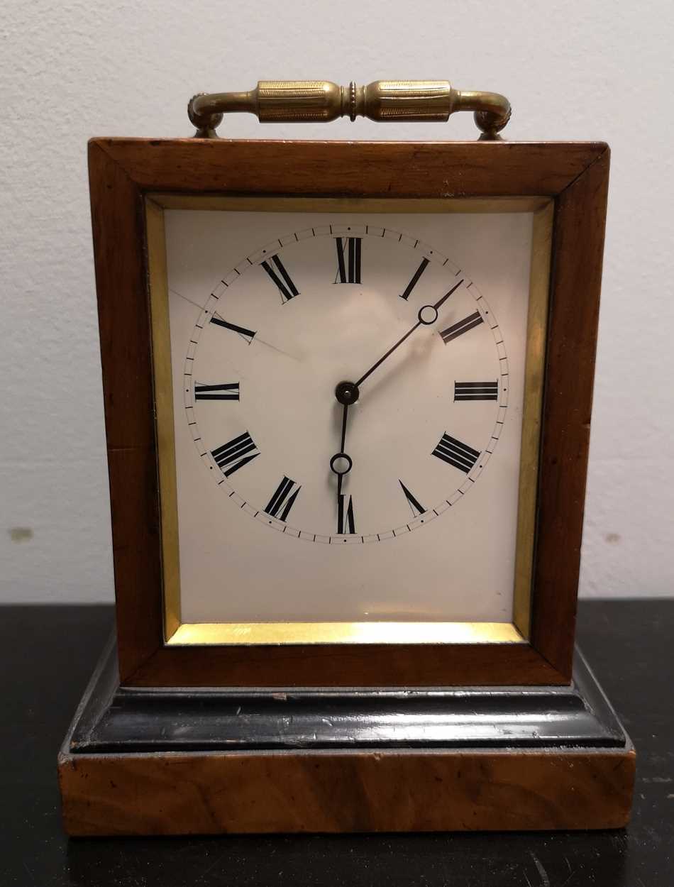 A French 19th century rosewood mantel timepiece,