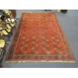 An Ersari red ground carpet,