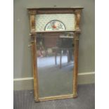 A 19th century giltwood overmantle mirror 93 x 51cm