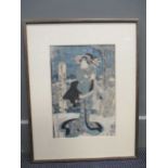 A set of four Japanese woodblock prints,