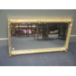 A rectangular gilt frame mirror,