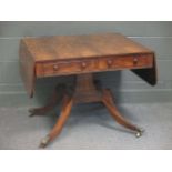 A Regency rosewood sofa table, 90cm wide