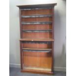 A late 19th century oak bookcase