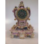 A French porcelain mantel clock by Jacob Petit,