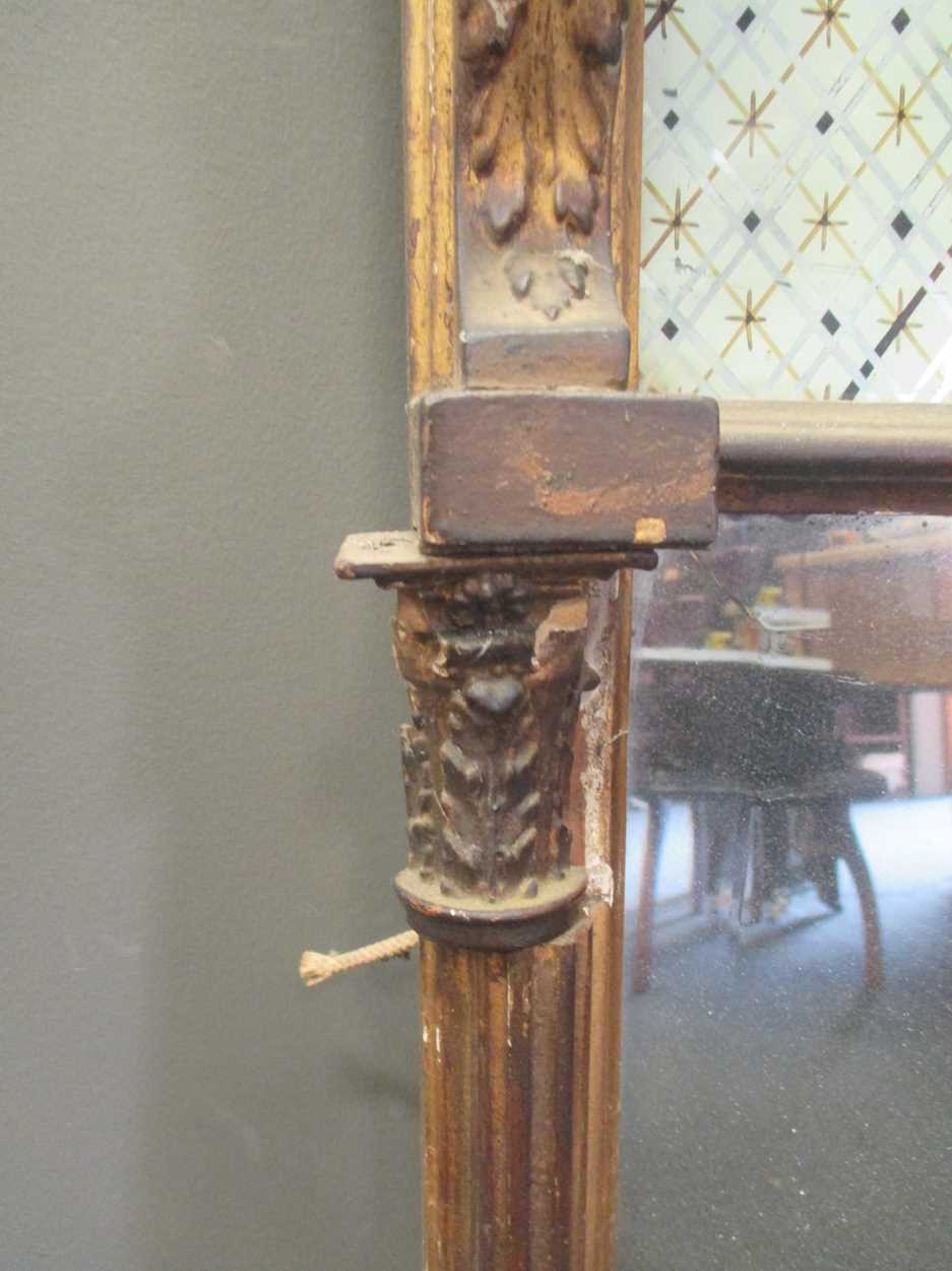 A 19th century giltwood overmantle mirror 93 x 51cm - Image 4 of 4