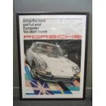 An advertising poster for Porsche 911, 97 x 71cm