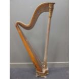 Jackson, late Egan, an early 19th century Irish satin and gilt wood harp, the brass plate with