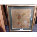 Five framed Chinese paintings