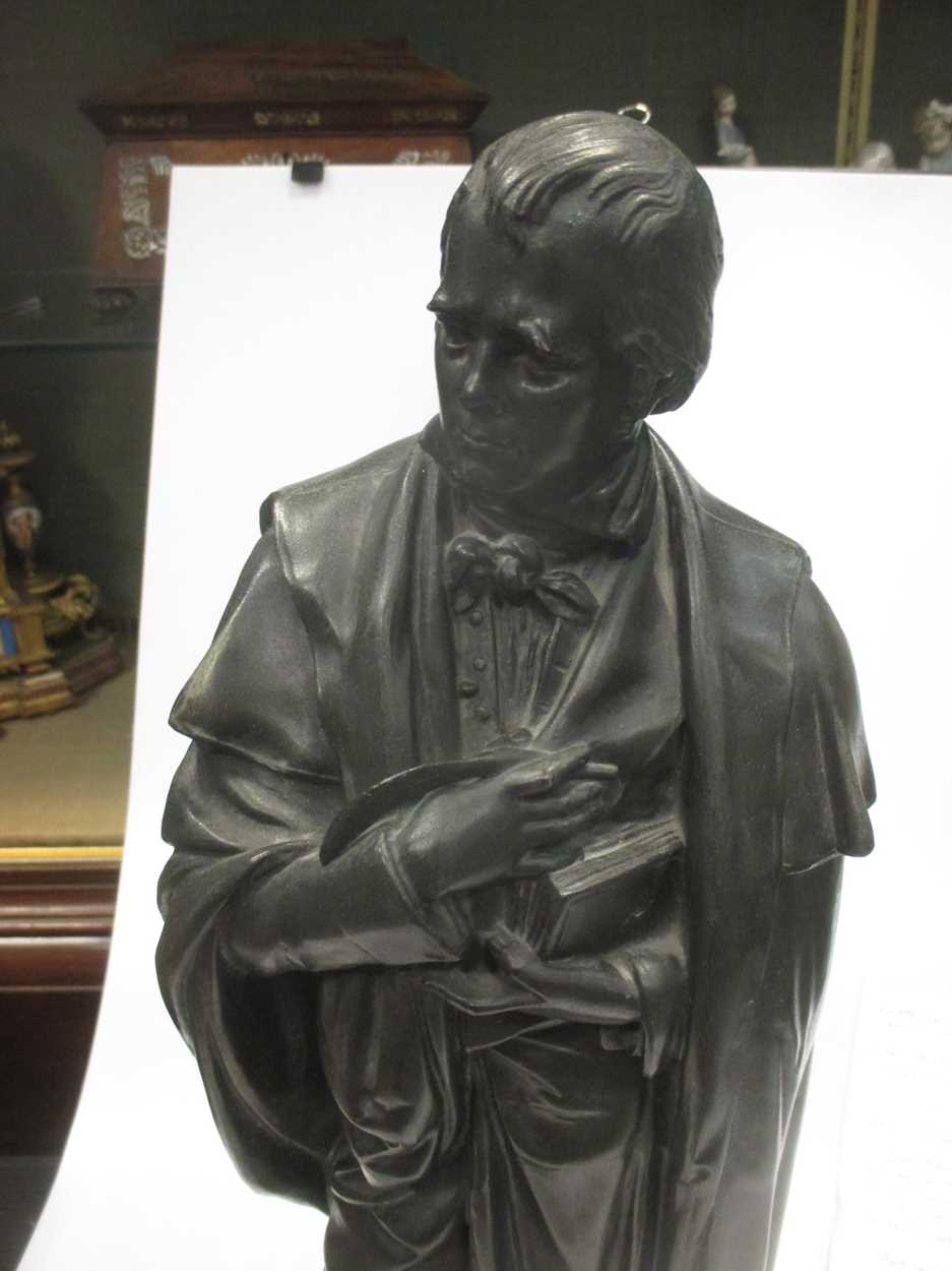 A 19th century bronzed spelter figure of Sir Walter Scott, - Image 4 of 4