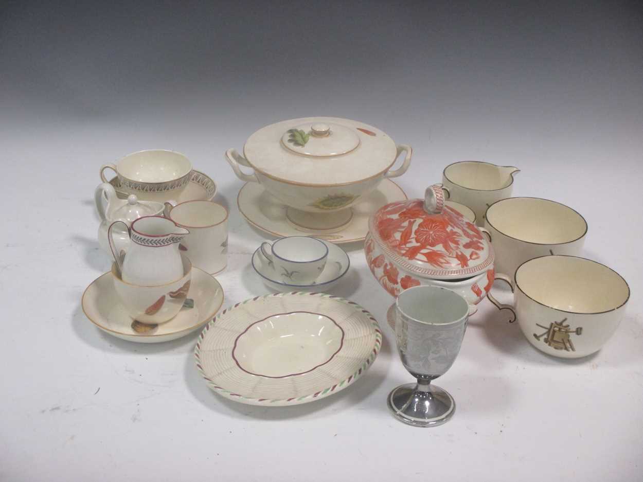 A group of early 19th century and later Wedgwood and other pottery, to include cups and saucers