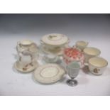 A group of early 19th century and later Wedgwood and other pottery, to include cups and saucers