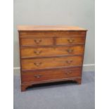 A George III mahogany chest of drawers 100 x 108 x 51cm