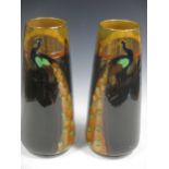 A pair of Phoenixware vases, 37cm high