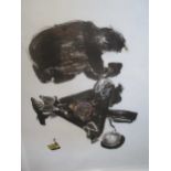 Paul Hogarth 'Santa Monica Beach' signed and numbered 14/150, lithograph; Chloe Cheese, 'Clockwork