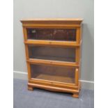 Three tier oak stacking bookcase by Simpoles 122 x 92 x 31cm