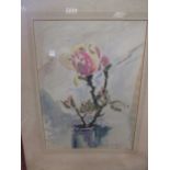 Lucie Charles Magnolias watercolour 48 x 35cm Ex Victor Waddington Gallery, Dublin together with a