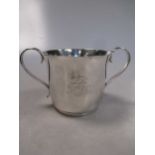 A Victorian silver porringer style cup, 11.3ozt