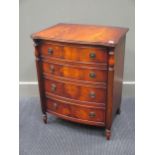 A mahogany chest of drawers of small proportions 70 x 55 x 44cm