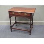 An 18th century style oak side table with single frieze drawer 75 x 80 51cm