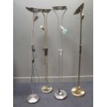 Four modern standard lamps 181cm high approx