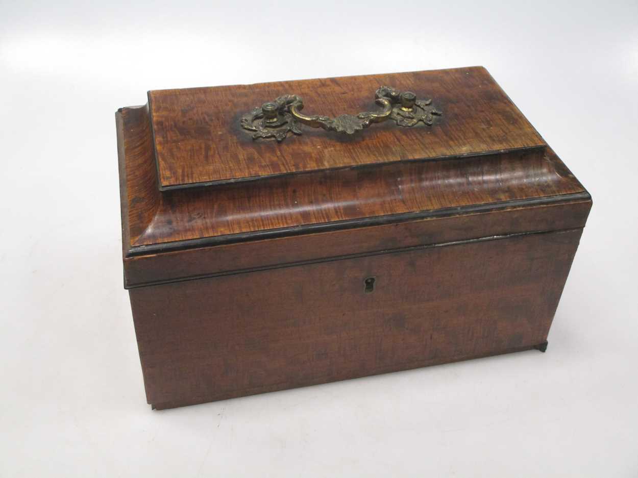 George III satinwood tea caddy, - Image 5 of 6