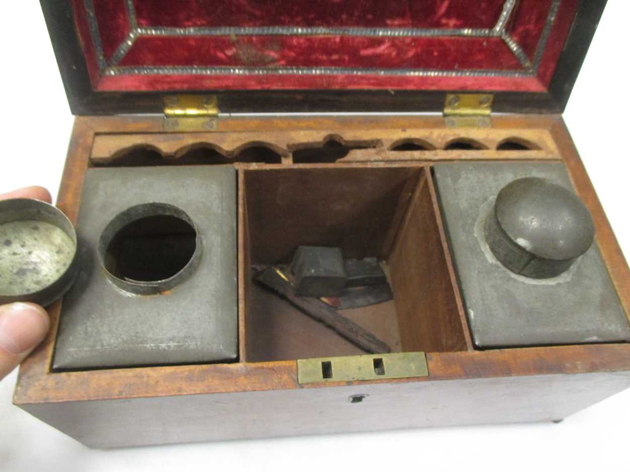 George III satinwood tea caddy, - Image 2 of 6