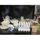 A collection of pottery and porcelain to include Wedgwood and other items