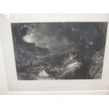 After John Martin, mezzotint The Deluge 26.5 x 35cm