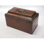 George III satinwood tea caddy,