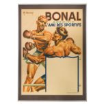 Charles Lemmel, two 1930s sporting posters by Bonal,