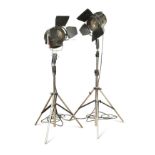 A large pair of mid 20th century studio lights,