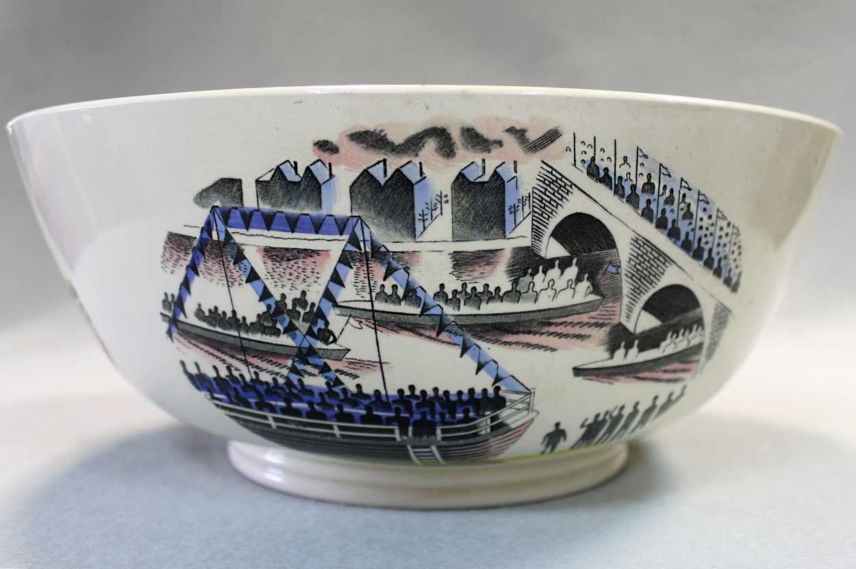 Eric Ravilious for Wedgwood, a Boat Race bowl, 1938, - Image 6 of 6