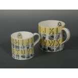 Eric Ravilious for Wedgwood, an Alphabet tankard,