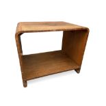 A small Heal's style Modernist walnut side table,