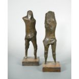 Attributed to Oliffe Richmond, (Australian 1919-1977), two bronzed figures,