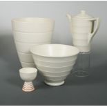 Keith Murray for Wedgwood, a collection of Moonstone glazed wares,