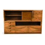 Georg Gnaier, a German Art Deco walnut secretaire side cabinet,