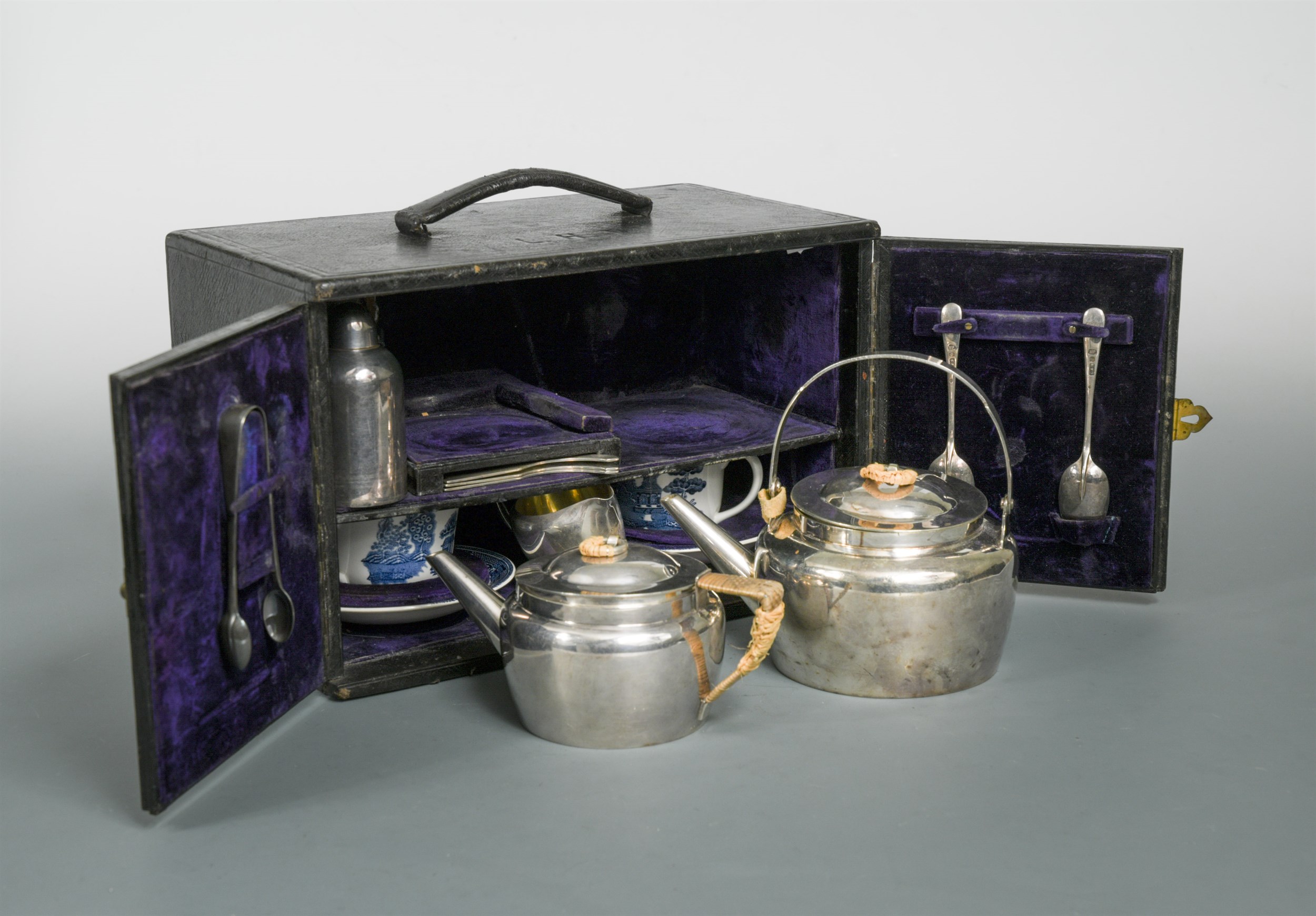 Dr Christopher Dresser for Hukin & Heath, an electroplate picnic set,