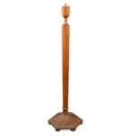 A Heal's oak standard lamp,