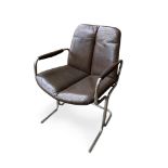 A Pieff Eleganza leather arm chair,