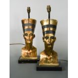 A pair of 20th century Egyptian taste table lamps,