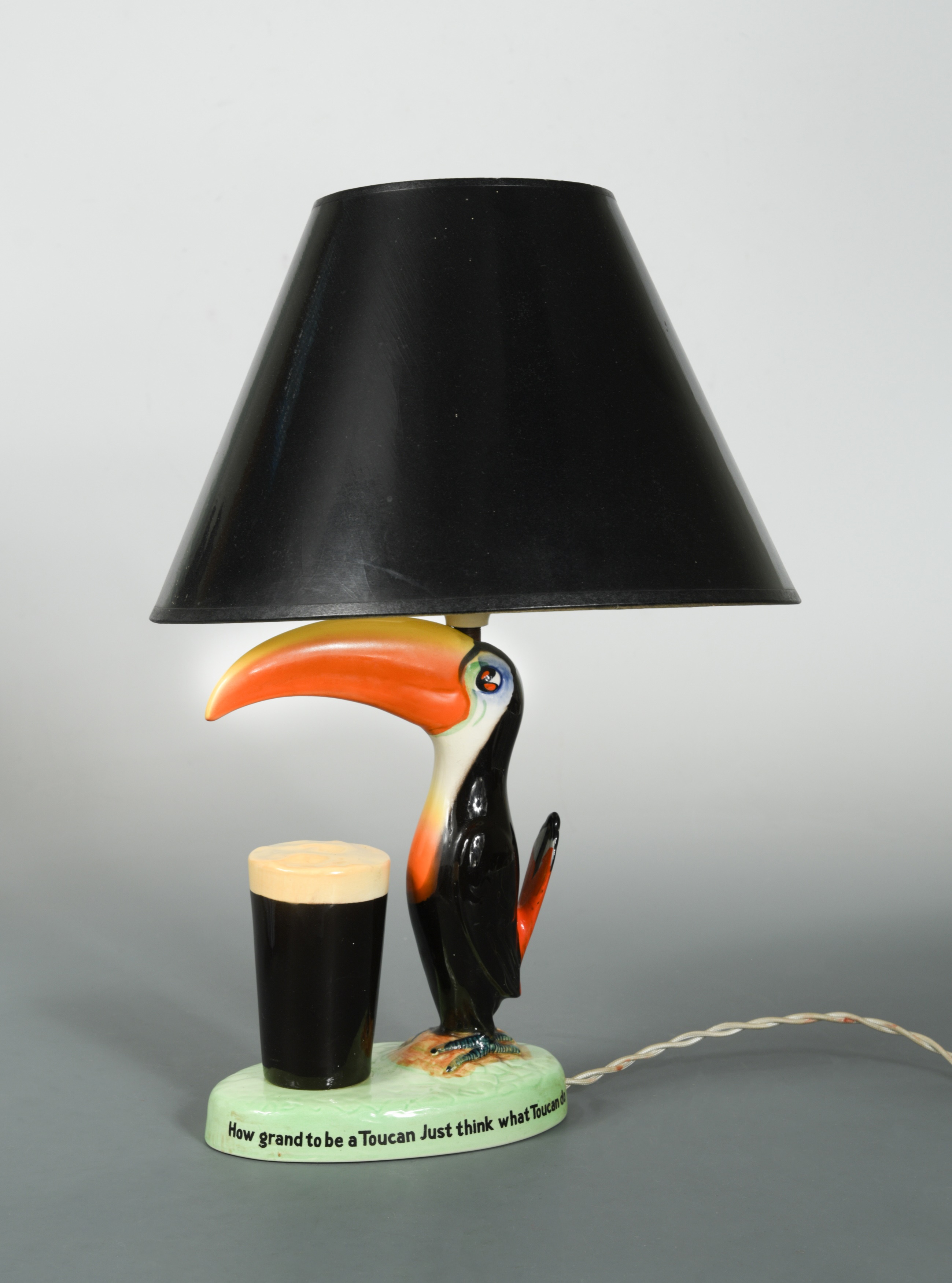 A Wiltshaw & Robinson (Carlton Ware) Guinness advertising toucan lamp,