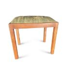 A Heal's Art Deco walnut stool,