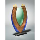 A limited edition sculptural Italian Art Glass vase,