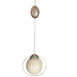 An Art Deco rise and fall pendant light,
