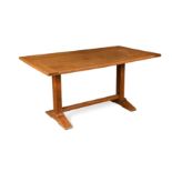 A Heal's golden oak refectory dining table,