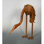 In the manner of Henry Howell (YZ), a large root carving of a stork,