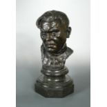 § Barney Seale, (British, 1896-1957), self portrait, bronze,